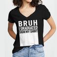Funny College School Graduation 2025 I Graduated Sign My Women's Jersey Short Sleeve Deep V-Neck Tshirt