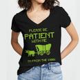 FUNNY Please Be Patient With Me I'm From The 1900s Women's Jersey Short Sleeve Deep V-Neck Tshirt