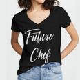 Future Chef Shirt Cute Graduation Grad Women's Jersey Short Sleeve Deep V-Neck Tshirt