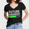 Future Engineer Loading Bar Cool Graduation Women's Jersey Short Sleeve Deep V-Neck Tshirt