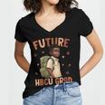 Future HBCU Grad History Month Graduation Boys Kids Women's Jersey Short Sleeve Deep V-Neck Tshirt