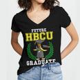 Future HBCU Graduation Shirt College Flossing Girl Tee Women's Jersey Short Sleeve Deep V-Neck Tshirt