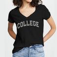 Generic COLLEGE Bound Senior Graduation Silly Colege Women's Jersey Short Sleeve Deep V-Neck Tshirt