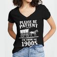 Gentle Nostalgia Plea Please Be Patient I'm From The 1900s Women's Jersey Short Sleeve Deep V-Neck Tshirt