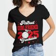 Girlfriend Of a 2025 Graduate Prom Graduation 25 VolleyBall Women's Jersey Short Sleeve Deep V-Neck Tshirt