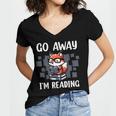 Go Away I'm Reading Book Reader Cute Fox Librarians Women's Jersey Short Sleeve Deep V-Neck Tshirt Go Away I'm Reading Book Reader Cute Fox Librarians Women's Jersey Short Sleeve Deep V-Neck Tshirt
