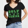 Golf Senior Night Golf Senior 2025 Graduation 32 Women's Jersey Short Sleeve Deep V-Neck Tshirt