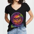 Goodbye 2nd Grade Graduation To 3rd Grade First Summer Kids Women's Jersey Short Sleeve Deep V-Neck Tshirt