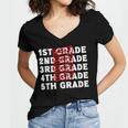 Goodbye 4th Grade Graduation Last Day School Hello 5th Grade Women's Jersey Short Sleeve Deep V-Neck Tshirt
