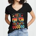 Goodbye Pre-k Graduation Kindergarten Summer Break Graduate Women's Jersey Short Sleeve Deep V-Neck Tshirt