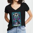 Gothic Girl Tarot Card Introverted Reader And Reading Women's Jersey Short Sleeve Deep V-Neck Tshirt Gothic Girl Tarot Card Introverted Reader And Reading Women's Jersey Short Sleeve Deep V-Neck Tshirt