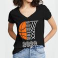 Graduate Senior Class 2022 Graduation Basketball Player Women's Jersey Short Sleeve Deep V-Neck Tshirt
