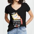 I Graduated Can I Go Back To Sleep Now Graduation Women's Jersey Short Sleeve Deep V-Neck Tshirt
