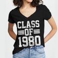 Graduation Class 1980 Women's Jersey Short Sleeve Deep V-Neck Tshirt