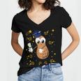 Graduation Flossing Peanut OIT Women's Jersey Short Sleeve Deep V-Neck Tshirt