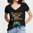 Graduation I Graduated Can I Go Back To Gaming Women's Jersey Short Sleeve Deep V-Neck Tshirt