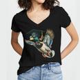 Graduation Mallard Duck Hunter Hunting Season Grad Hunting Women's Jersey Short Sleeve Deep V-Neck Tshirt