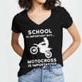 Graduation Shirt For Dirtbike Motocross Riders Women's Jersey Short Sleeve Deep V-Neck Tshirt