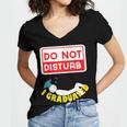 Graduation Shirt High School And College Sleepy Graduates Women's Jersey Short Sleeve Deep V-Neck Tshirt