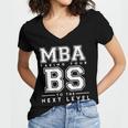 Graduation Shirt For Him Her MBA Next Level BS Women's Jersey Short Sleeve Deep V-Neck Tshirt