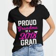 Grandma Graduation Shirt 2018 High School College Grad Women's Jersey Short Sleeve Deep V-Neck Tshirt