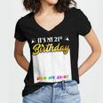 Guestbook My 21st Birthday Sign My Shirt Birthday Party Women's Jersey Short Sleeve Deep V-Neck Tshirt Guestbook My 21st Birthday Sign My Shirt Birthday Party Women's Jersey Short Sleeve Deep V-Neck Tshirt