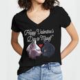 Happy Valentines Day Self Introvert Humor Antisocial Women's Jersey Short Sleeve Deep V-Neck Tshirt Happy Valentines Day Self Introvert Humor Antisocial Women's Jersey Short Sleeve Deep V-Neck Tshirt