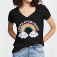 I Hate Everybody Rainbow Sarcastic Grumpy Introvert Women's Jersey Short Sleeve Deep V-Neck Tshirt I Hate Everybody Rainbow Sarcastic Grumpy Introvert Women's Jersey Short Sleeve Deep V-Neck Tshirt