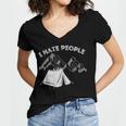 I Hate People Introvert Sarcastic I Love Camping Women's Jersey Short Sleeve Deep V-Neck Tshirt I Hate People Introvert Sarcastic I Love Camping Women's Jersey Short Sleeve Deep V-Neck Tshirt