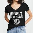 Highly Defensive Armadillo Shield Introvert Boundaries Women's Jersey Short Sleeve Deep V-Neck Tshirt Highly Defensive Armadillo Shield Introvert Boundaries Women's Jersey Short Sleeve Deep V-Neck Tshirt