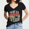 I'm Not Old I'm Classic Pipe Nostalgia Women's Jersey Short Sleeve Deep V-Neck Tshirt