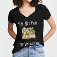 I'm Not Old Women Shirt Vintage Chic Floral Book Women's Jersey Short Sleeve Deep V-Neck Tshirt