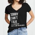 Introvert Can't Talk Reached People Limit For The Week Women's Jersey Short Sleeve Deep V-Neck Tshirt