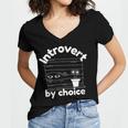 Introvert By Choice Women's Jersey Short Sleeve Deep V-Neck Tshirt Introvert By Choice Women's Jersey Short Sleeve Deep V-Neck Tshirt