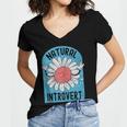 Introvert Cute Anti-Social Shy Person Inner Strength Women's Jersey Short Sleeve Deep V-Neck Tshirt