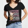 Introvert Guitarist Expressing Words Through Guitar Melody Women's Jersey Short Sleeve Deep V-Neck Tshirt Introvert Guitarist Expressing Words Through Guitar Melody Women's Jersey Short Sleeve Deep V-Neck Tshirt