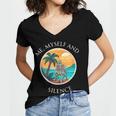 Introvert Relaxation Me Myself And Silence Summer Vacation Women's Jersey Short Sleeve Deep V-Neck Tshirt Introvert Relaxation Me Myself And Silence Summer Vacation Women's Jersey Short Sleeve Deep V-Neck Tshirt