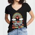 Introvert But Willing To Shape Your Behavior Women's Jersey Short Sleeve Deep V-Neck Tshirt