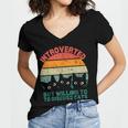 Introverted But Willing To Discuss Cats Women's Jersey Short Sleeve Deep V-Neck Tshirt
