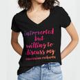 Introverted Willing To Discuss Caucasian Ovcharka Introvert Women's Jersey Short Sleeve Deep V-Neck Tshirt Introverted Willing To Discuss Caucasian Ovcharka Introvert Women's Jersey Short Sleeve Deep V-Neck Tshirt