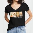 Introverted But Willing To Discuss Fall Vibes Autumn Pumpkin Women's Jersey Short Sleeve Deep V-Neck Tshirt Introverted But Willing To Discuss Fall Vibes Autumn Pumpkin Women's Jersey Short Sleeve Deep V-Neck Tshirt