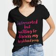Introverted Willing To Discuss Highland Pony Introvert Women's Jersey Short Sleeve Deep V-Neck Tshirt Introverted Willing To Discuss Highland Pony Introvert Women's Jersey Short Sleeve Deep V-Neck Tshirt