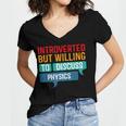 Introverted But Willing To Discuss Physics Women's Jersey Short Sleeve Deep V-Neck Tshirt Introverted But Willing To Discuss Physics Women's Jersey Short Sleeve Deep V-Neck Tshirt