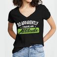 Introverts Attitude Introvert Antisocial Sarcasm Anti Social Women's Jersey Short Sleeve Deep V-Neck Tshirt