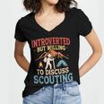 Introvert's Scouting Passion Women's Jersey Short Sleeve Deep V-Neck Tshirt Introvert's Scouting Passion Women's Jersey Short Sleeve Deep V-Neck Tshirt