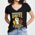 Introverts Unite Introvert Antisocial Anti Social Women's Jersey Short Sleeve Deep V-Neck Tshirt Introverts Unite Introvert Antisocial Anti Social Women's Jersey Short Sleeve Deep V-Neck Tshirt