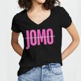 JOMO Joy Of Missing Out For The Introvert Women's Jersey Short Sleeve Deep V-Neck Tshirt JOMO Joy Of Missing Out For The Introvert Women's Jersey Short Sleeve Deep V-Neck Tshirt