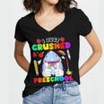 I Just Crushed Preschool Pre-K Preschoolers Graduation Women's Jersey Short Sleeve Deep V-Neck Tshirt