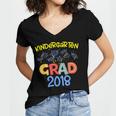 Kids Kindergarten Graduation Graduate Shirt Women's Jersey Short Sleeve Deep V-Neck Tshirt