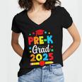 Kids Pre-K Grad 2025 Preschool Graduation 2025 Women's Jersey Short Sleeve Deep V-Neck Tshirt